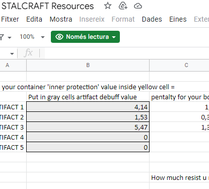 Resources Calculator